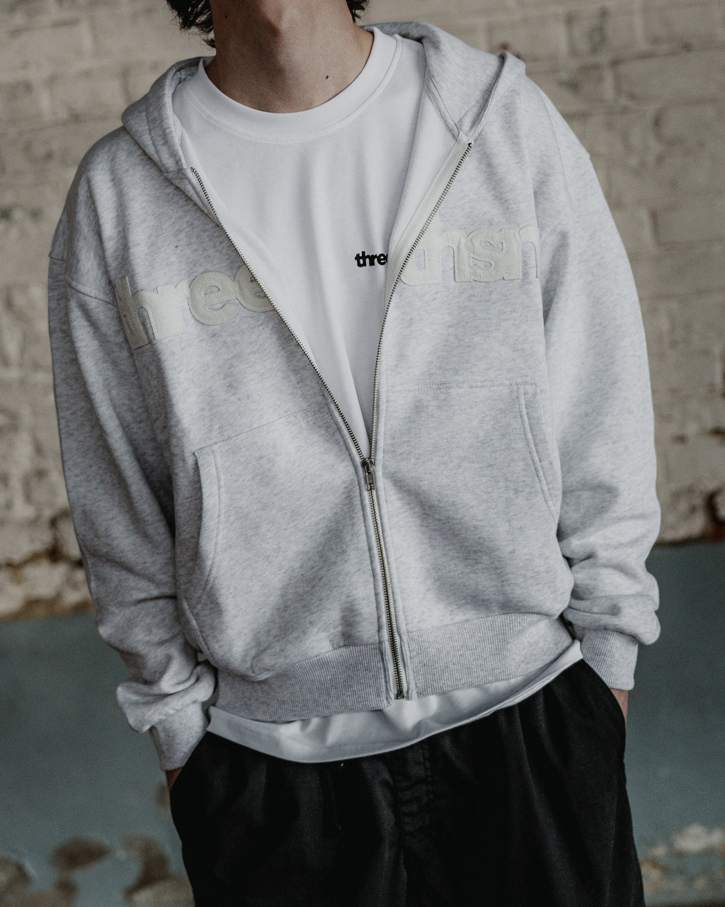 Boxy Zip-Up Hoodie